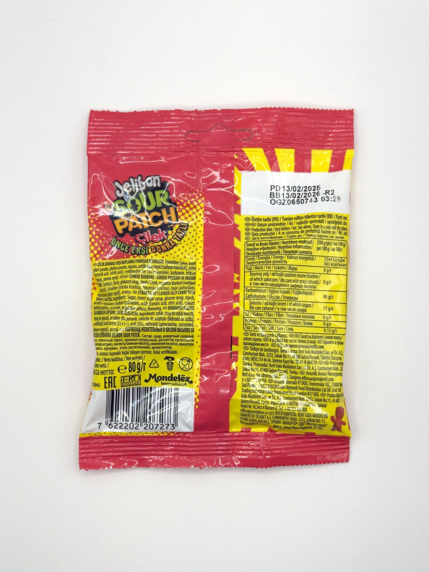 Sour Patch Erdbeere Gummibärchen MHD 13/02/2026