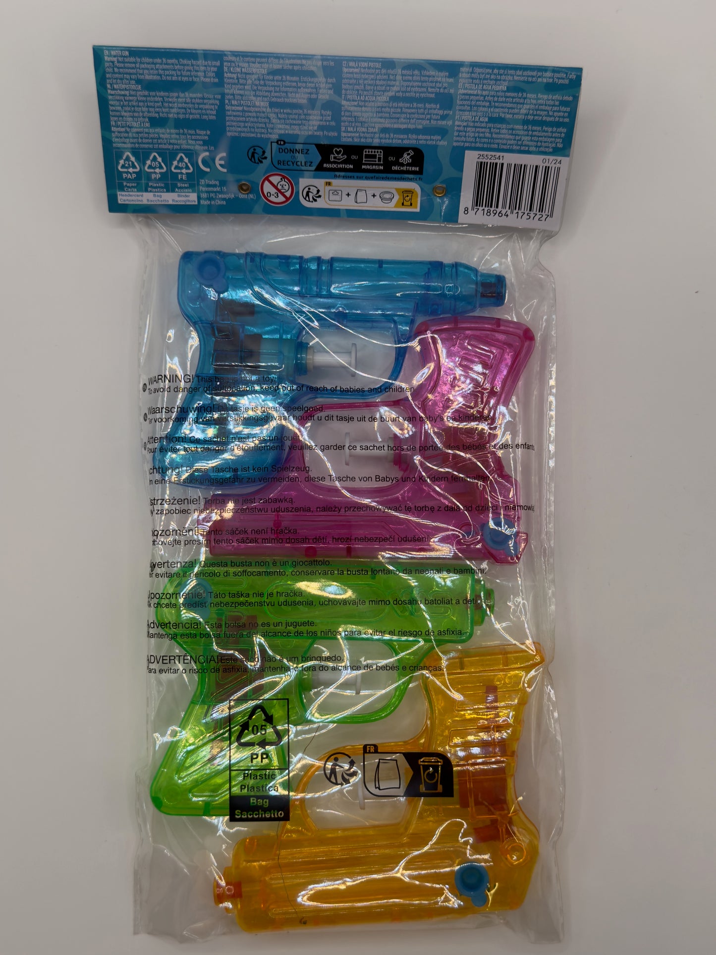 Wasserspritzpistolen 4er-Set