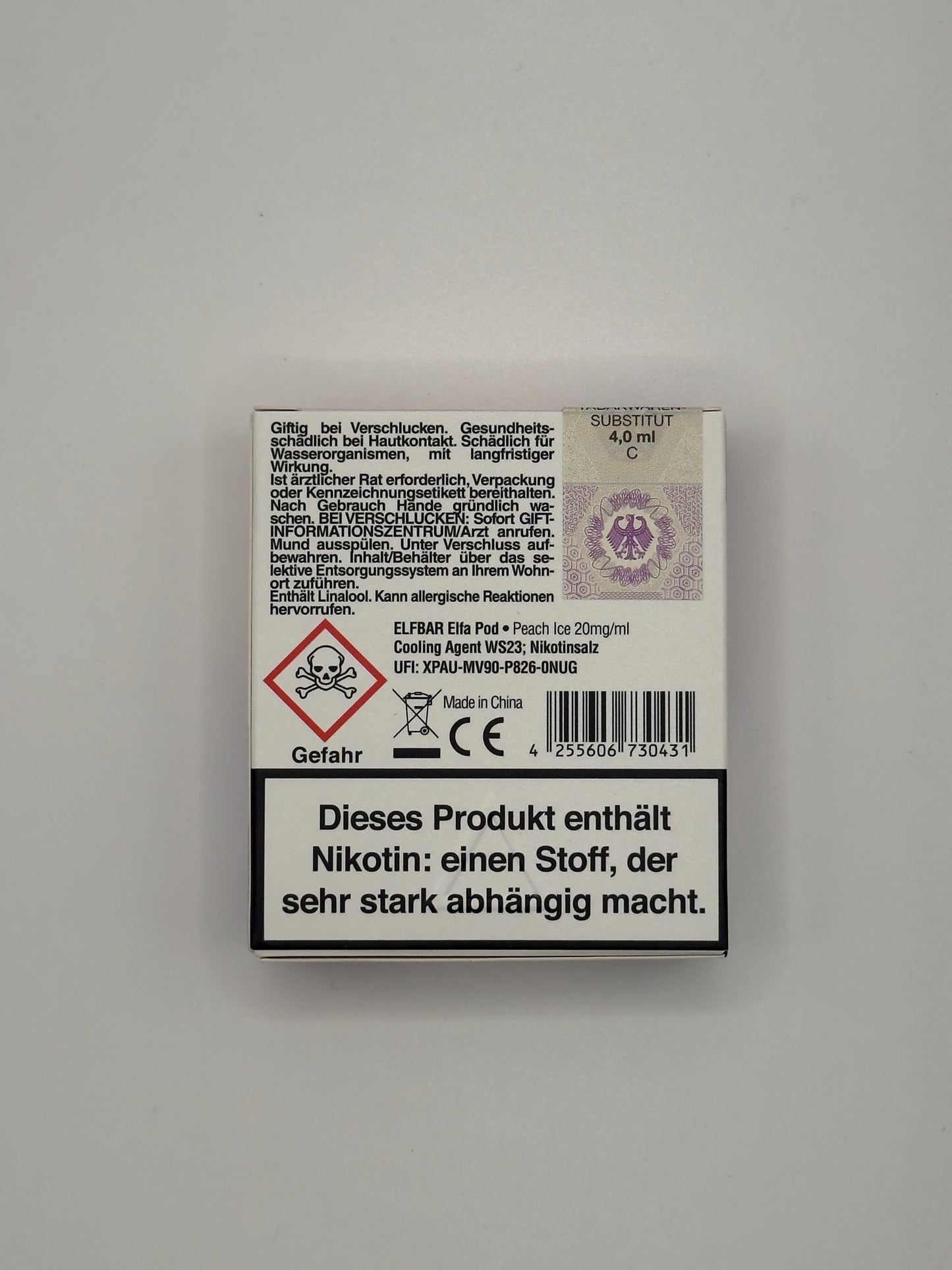 Elfbar Elfa Prefilled Pods Peach Ice - 20mg Nikotin