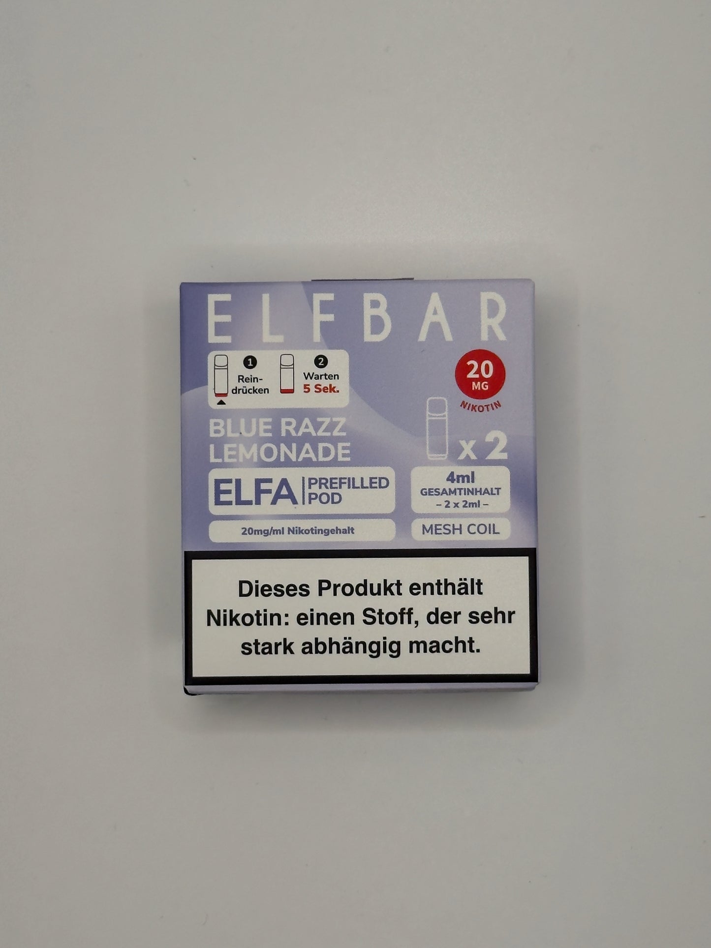 Elfbar Elfa Prefilled Pods Blue Razz Lemonade - 20mg Nikotin