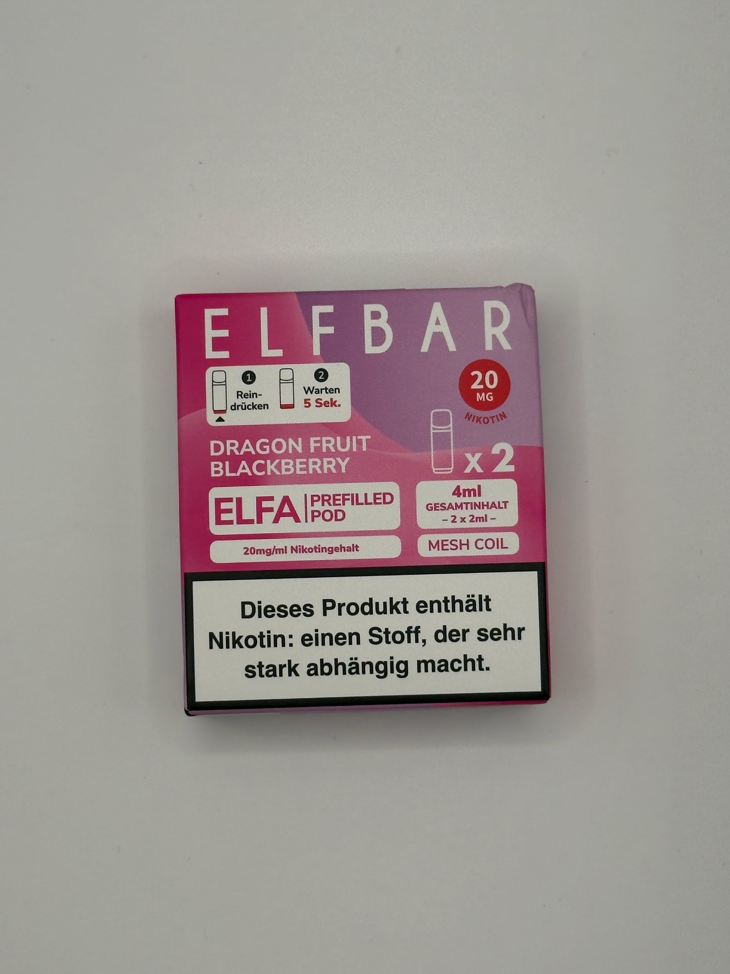 Elfbar Elfa Prefilled Pods Dragonfruit Blackberry - 20mg Nikotin