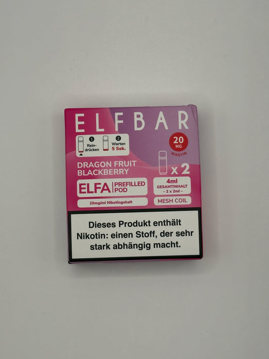 Elfbar Elfa Prefilled Pods Dragonfruit Blackberry - 20mg Nikotin