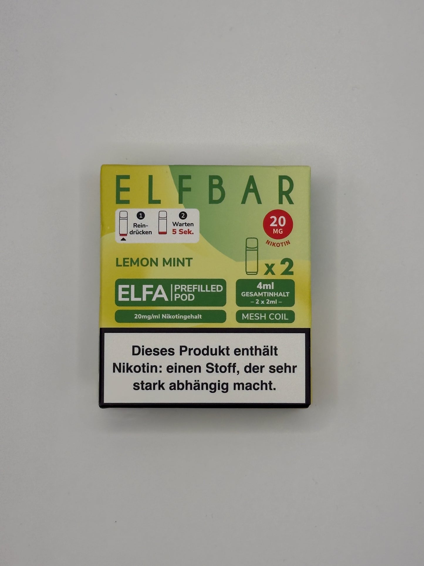 Elfbar Elfa prefilled Pods Lemon Mint - 20mg Nikotin