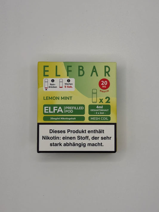 Elfbar Elfa prefilled Pods Lemon Mint - 20mg Nikotin